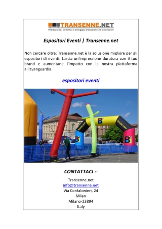 Espositori Eventi Transenne.net