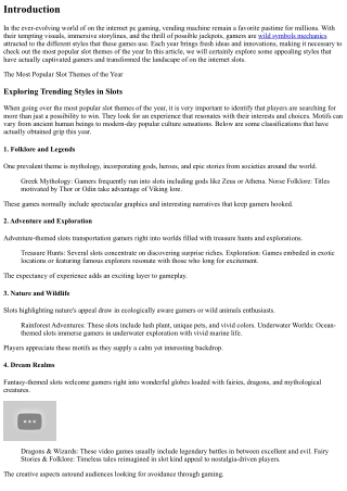 The Most Popular Slot Themes of the Year