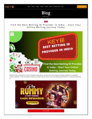 Find the Best Betting ID Provider in India – Start Your Online Betting Journey Today