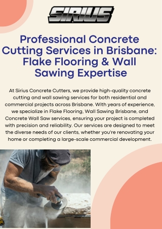 Trusted Experts in Flake Flooring & Wall Sawing – Brisbane & Gold Coast