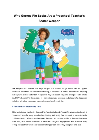 Why George Pig Socks Are a Preschool Teacher’s Secret Weapon