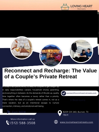 Couple’s Private Retreat in Nature  Reconnect & Unwind Together