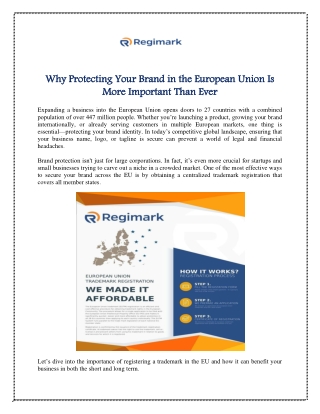 Why Protecting Your Brand in the European Union Is More Important Than Ever