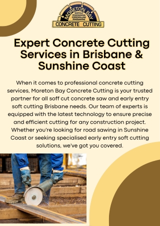 Precision Soff Cut & Road Sawing Experts in Brisbane & Sunshine Coast