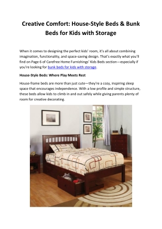 Stylish Kids Beds – House Frames & Bunk Beds for Kids with Storage