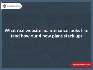 What real website maintenance looks like (and how our 4 new plans stack up)