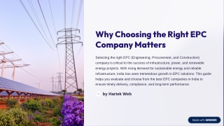 Complete Guide to Choosing the Best EPC Company in India