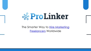 ProLinker: The Smarter Way to Hire Marketing Freelancers Worldwide