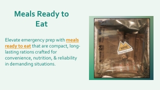 Meals Ready to Eat