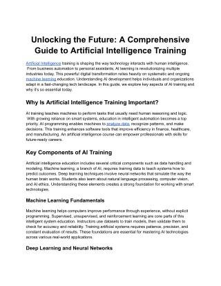 Unlocking the Future_ A Comprehensive Guide to Artificial Intelligence Training