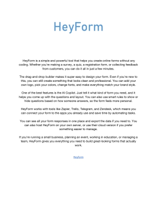 Create free online Form and templates