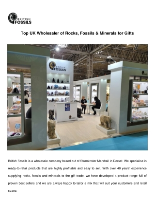 Top UK Wholesaler of Rocks, Fossils & Minerals for Gifts