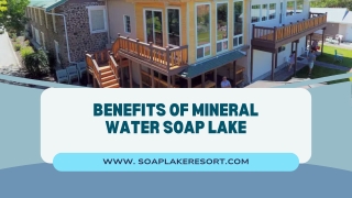 Benefits Of Mineral Water soap lake