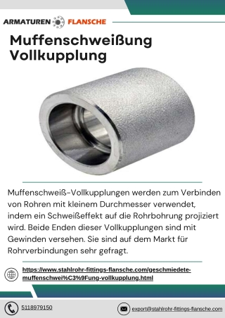 Muffenschweißung Vollkupplung