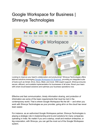 Google Workspace for Business _ Shrevya Technologies