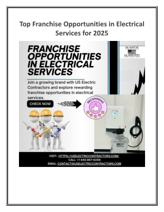 Top Franchise Opportunities in Electrical Services for 2025