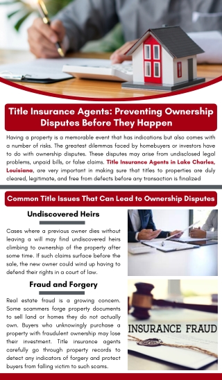 Title Insurance Agents: Preventing Ownership Disputes Before They Happen