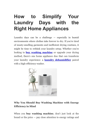 How to Simplify Your Laundry Days with the Right Home Appliances doc