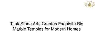 Tilak Stone Arts Creates Exquisite Big Marble Temples for Modern Homes