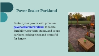 Paver Sealer Parkland