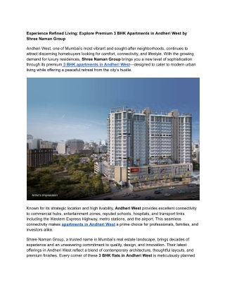 Experience Refined Living_ Explore Premium 3 BHK Apartments in Andheri West by Shree Naman Group