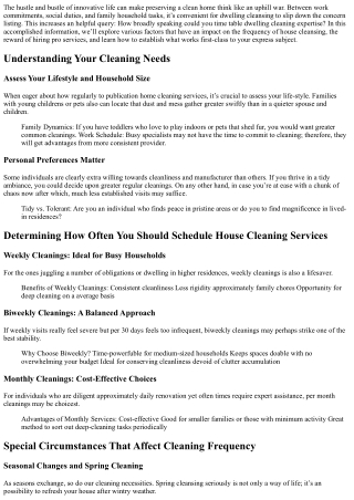 How Often Should You Schedule House Cleaning Services?