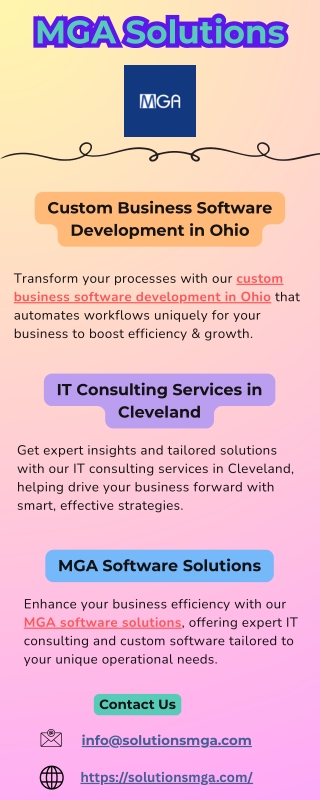 Custom Business Software Development in Ohio