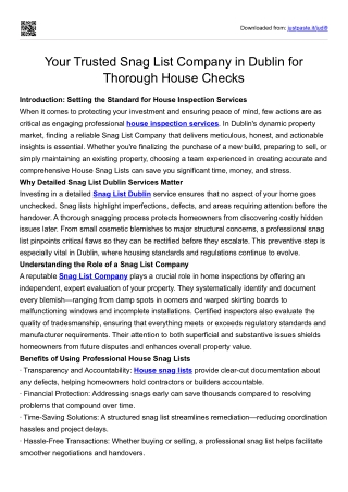 House inspection services