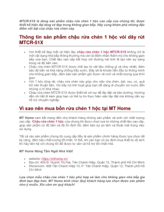 Chậu Rửa Chén 1 Hộc Vòi Dây Rút Nano Xám MTCR-C51
