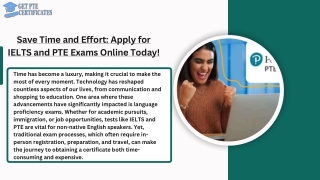 Apply for IELTS and PTE Exams Online