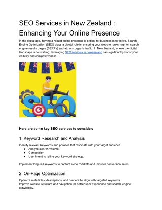 SEO Services in New Zealand Enhancing Your Online Presence