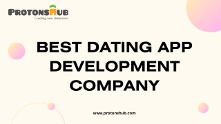 Build Your Dating App Idea With Protonshub Technologies