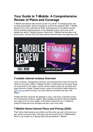 Your Guide to T-Mobile A Comprehensive Review of Plans and Coverage