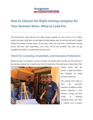 Expert Moving Company | Reliable & On-Time Movers