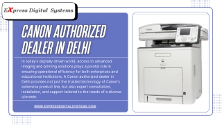Canon Authorized Dealer in Delhi Powering Digital Transformation Across Education and Business