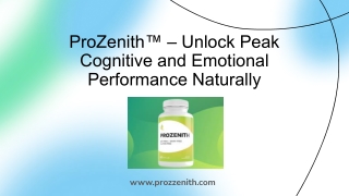 Buy ProZenith™ – Boost Focus, Mood & Mental Energy Naturally | Save Up to 70% To