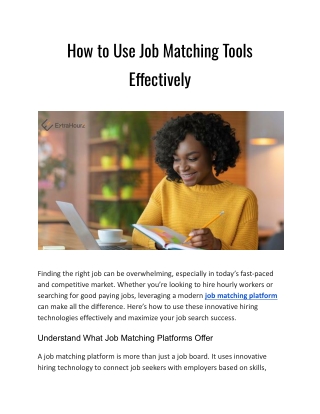 How to Use Job Matching Tools Effectively