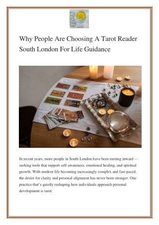 Why People Are Choosing A Tarot Reader South London For Life Guidance