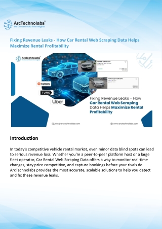 Fixing Revenue Leaks - How Car Rental Web Scraping Data Helps Maximize Rental Profitability