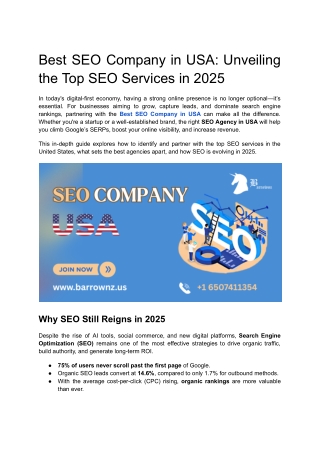 Best SEO Company in USA_ Unveiling the Top SEO Services in 2025