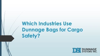 Which Industries Use Dunnage Bags for Cargo Safety?