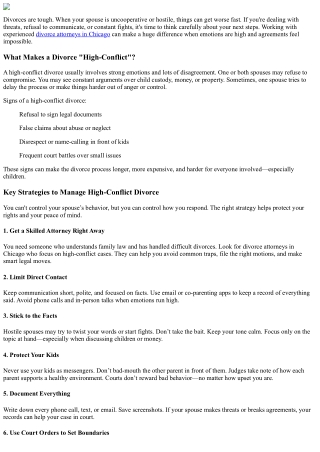 My Spouse is Uncooperative/Hostile: Strategies for High-Conflict Divorces