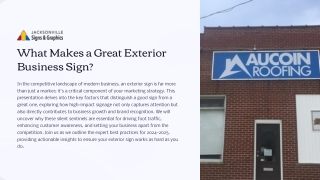 Jacksonville’s Guide to Exterior Business Signs