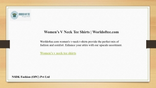 Women’s V Neck Tee Shirts  Worldoftee.com