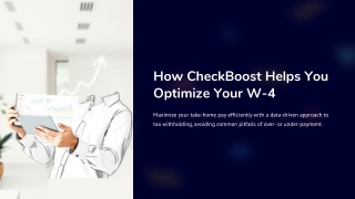 How CheckBoost Helps You Optimize Your W-4