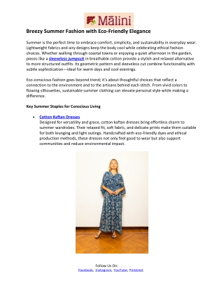 Malini Shop- Cotton Kaftan Dresses