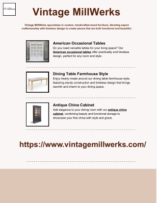 American Occasional Tables