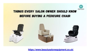 Things Every Salon Owner Should Know Before Buying a Pedicure Chair