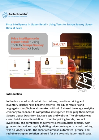 Price Intelligence in Liquor Retail - Using Tools to Scrape Saucey Liquor Data at Scale
