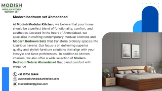 Modern bedroom set Ahmedabad